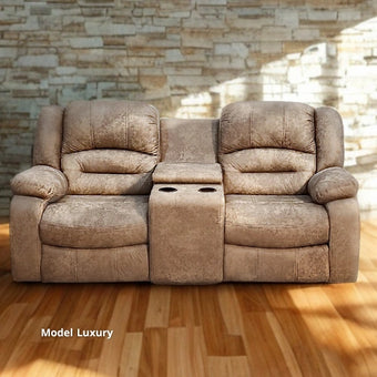 compare product كنبة ريكلاينر ثنائية (Luxury) + حامل اكواب – يدوي